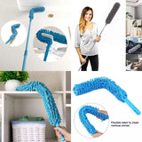 Flexible Micro Fiber Duster With Telescopic Stainless Steel Handle For Fan Cleaning Specially