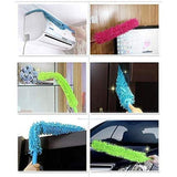 Flexible Micro Fiber Duster With Telescopic Stainless Steel Handle For Fan Cleaning Specially