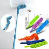 Flexible Micro Fiber Duster With Telescopic Stainless Steel Handle For Fan Cleaning Specially