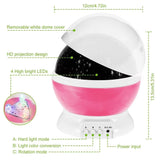 Galaxy Star Projector LED Night Light Rotating Starry Sky Projectors Lamp