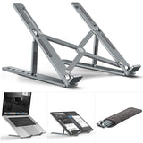 Portable Laptop Holder Stand with 7-Level adjustable Height With Anti Slip Rubber Grips