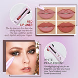 Eye Shadowliner Combination 4 In 1 Makeup Pen Multifunctional Cosmetics Ballpoint Pens Waterproof Eyeliner Eyebrow Pencil Longlasting Highlighter Stick