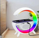 G Shaped Rgb Light Table Lamp With Wireless Charger