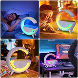 G Shaped Rgb Light Table Lamp With Wireless Charger