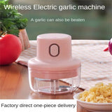 250ml Pink Usb Wireless Electric Garlic Masher Sturdy Press Mincer Vegetable Chili Meat Grinder Food Chopper Kitchen Tools