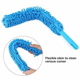 Flexible Micro Fiber Duster With Telescopic Stainless Steel Handle For Fan Cleaning Specially