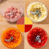 Manual Speedy Vegetable & Fruit Chopper - Hand-Pull Mincer & Food Processor