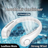 Neck Fan Portable Bladeless Hanging Neck Rechargeable Air Cooler